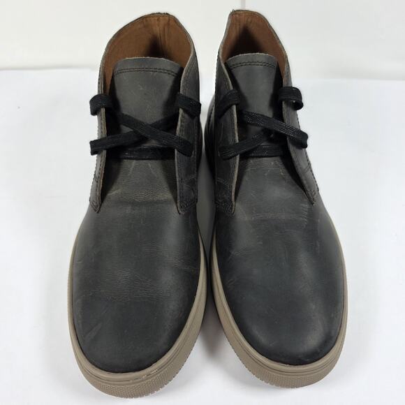 Frye Astor Chukka Boots 8.5 Black Leather High Top Business Casual Sneakers - Picture 2 of 10